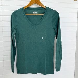 NEW Eddie Bauer Women's Long Sleeve V Neck Mallard Medium